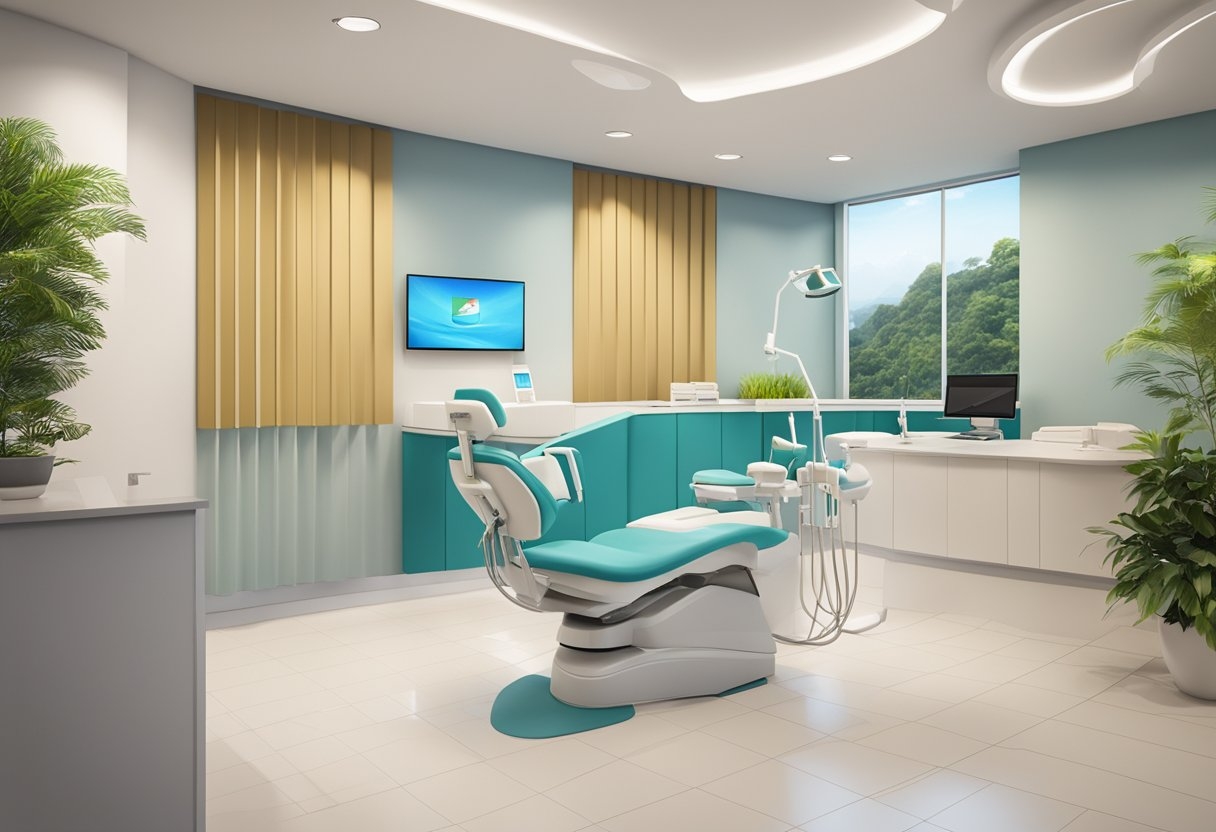 Illustration of a modern dental clinic