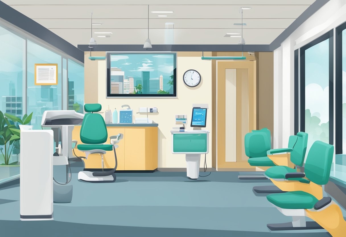 Illustration of a modern dental clinic
