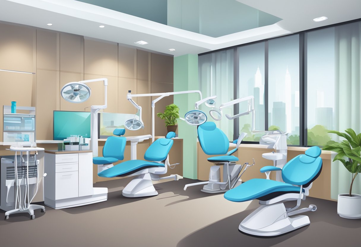 Illustration of a modern dental clinic